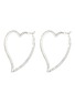 Main View - Click To Enlarge - KENNETH JAY LANE - Glass crystal heart shaped hoop earrings