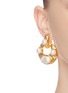 Figure View - Click To Enlarge - KENNETH JAY LANE - Faux pearl circular doorknocker clip earrings