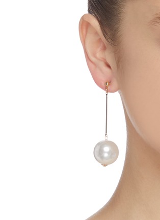 Figure View - Click To Enlarge - KENNETH JAY LANE - Glass pearl drop earrings