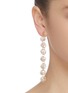 Figure View - Click To Enlarge - KENNETH JAY LANE - Wire shell glass pearl core link drop earrings