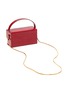 Detail View - Click To Enlarge - L'AFSHAR - 'Ida' small croc embossed leather metal chain top handle box bag