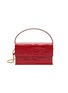 Main View - Click To Enlarge - L'AFSHAR - 'Ida' small croc embossed leather metal chain top handle box bag