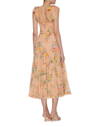 Back View - Click To Enlarge - ZIMMERMANN - 'Zinnia' tiered floral print sundress