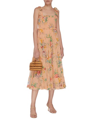 Figure View - Click To Enlarge - ZIMMERMANN - 'Zinnia' tiered floral print sundress