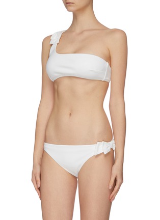 Figure View - Click To Enlarge - ZIMMERMANN - 'Peggy' one shoulder bow bikini