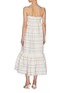 Back View - Click To Enlarge - ZIMMERMANN - 'Zinnia' stripe embroidered scallop sundress