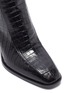 Detail View - Click To Enlarge - AEYDE - 'Lidia' block heel croc embossed leather ankle boots