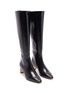 Detail View - Click To Enlarge - AEYDE - 'Sidney' thin block heel calfskin leather knee high boots