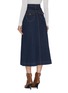 Back View - Click To Enlarge - ELLERY - 'Traffic' contrast stitch denim midi skirt