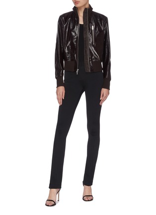 Figure View - Click To Enlarge - HELMUT LANG - Elastic waistband flared leggings
