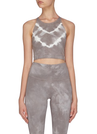 Main View - Click To Enlarge - ELECTRIC & ROSE - Chevron tie-dye print cropped top