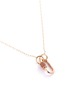 Detail View - Click To Enlarge - MARLA AARON - Baguette' pink sapphire 14k rose gold baby lock