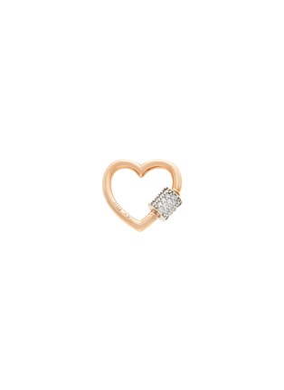 Main View - Click To Enlarge - MARLA AARON - Heart' Diamond Paved 14K Yellow Gold Baby Lock