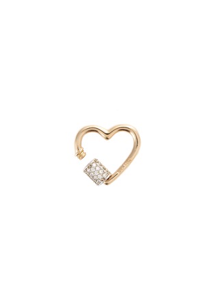 Figure View - Click To Enlarge - MARLA AARON - Heart' Diamond Paved 14K Yellow Gold Baby Lock