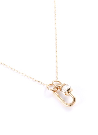 Detail View - Click To Enlarge - MARLA AARON - Diamond 14k yellow gold baguette baby lock