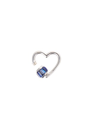 Figure View - Click To Enlarge - MARLA AARON - 'Heart' blue sapphire 14k white gold baby lock