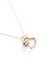 Detail View - Click To Enlarge - MARLA AARON - 'Heart' turquoise lapis 14k rose gold lock