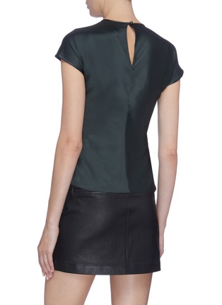 Back View - Click To Enlarge - HELMUT LANG - Cap sleeve satin top