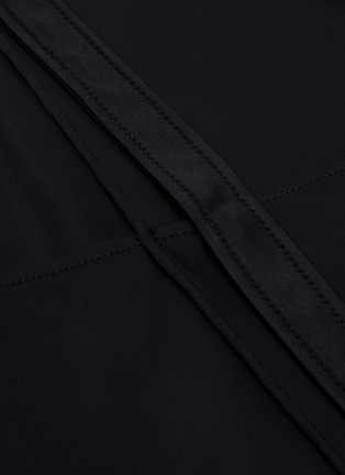 Detail View - Click To Enlarge - HELMUT LANG - Velvet ruched panel skirt