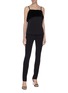Figure View - Click To Enlarge - HELMUT LANG - Velvet ruched panel camisole top