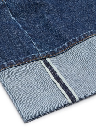 Detail View - Click To Enlarge - HELMUT LANG - Roll up hem denim mini skirt