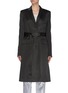 Main View - Click To Enlarge - HELMUT LANG - Notch lapel belted satin coat