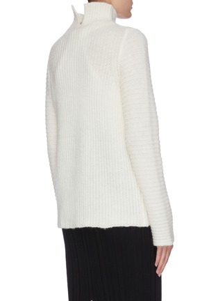 Back View - Click To Enlarge - HELMUT LANG - 'Ghost' rib knit high neck sweater