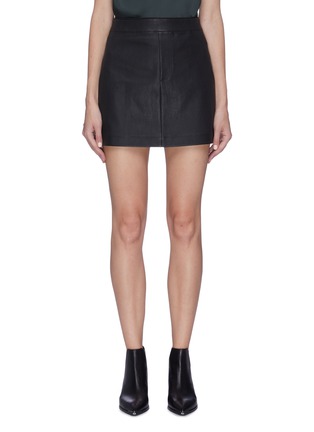 Main View - Click To Enlarge - HELMUT LANG - Leather mini skirt