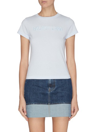 Main View - Click To Enlarge - HELMUT LANG - 'Baby' standard logo embroidered T-shirt