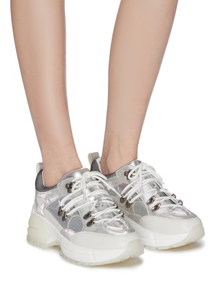 Figure View - Click To Enlarge - PEDDER RED - 'Mia' panelled chunky sneakers