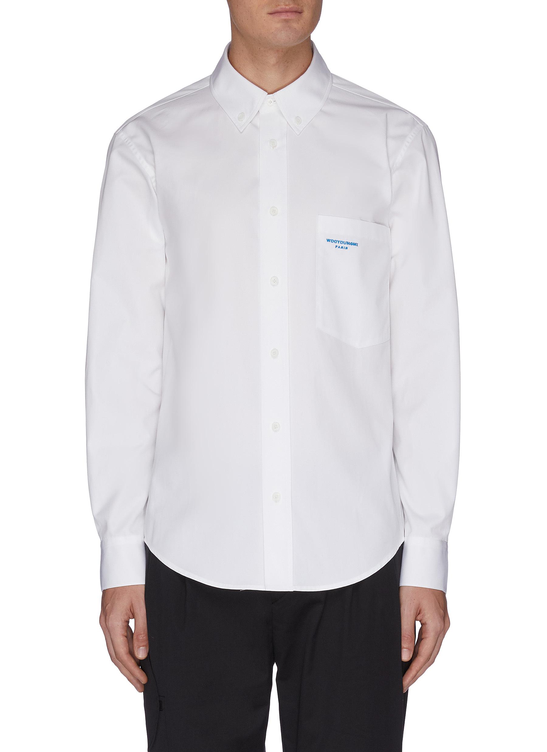 WOOYOUNGMI LOGO EMBROIDERED SHIRT