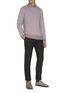 Figure View - Click To Enlarge - VINCE - 'Birdseye' contrast border wool-cashmere sweatshirt