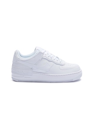 Main View - Click To Enlarge - NIKE - 'Air Force 1' swoosh logo leather sneakers