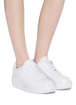 Figure View - Click To Enlarge - NIKE - 'Air Force 1' swoosh logo leather sneakers