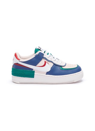 Main View - Click To Enlarge - NIKE - 'Air Force 1' colourblock swoosh logo leather sneakers
