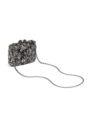Detail View - Click To Enlarge - BUTLER & WILSON - 'Couture' flower motif embellished clutch bag