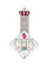 Main View - Click To Enlarge - BUTLER & WILSON - Maltese cross-shaped crown motif iridescent embellished brooch