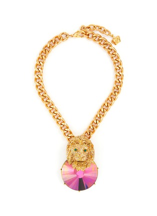 Main View - Click To Enlarge - BUTLER & WILSON - Lion head motif embellished necklace