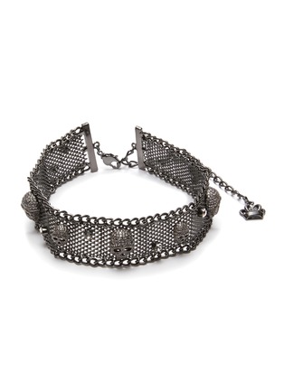 Main View - Click To Enlarge - BUTLER & WILSON - Skull mesh collar necklace