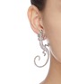 Figure View - Click To Enlarge - BUTLER & WILSON - Long tail lizard-shaped embroidered earrings