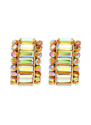 Main View - Click To Enlarge - BUTLER & WILSON - 'Baguette' s embellished curl earrings