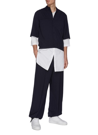 Figure View - Click To Enlarge - 3.1 PHILLIP LIM - Cuffed pinstripe cargo pants