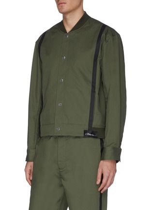 Detail View - Click To Enlarge - 3.1 PHILLIP LIM - Removable shirttail contrast tape bomber jacket