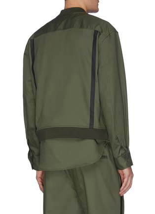 Back View - Click To Enlarge - 3.1 PHILLIP LIM - Removable shirttail contrast tape bomber jacket