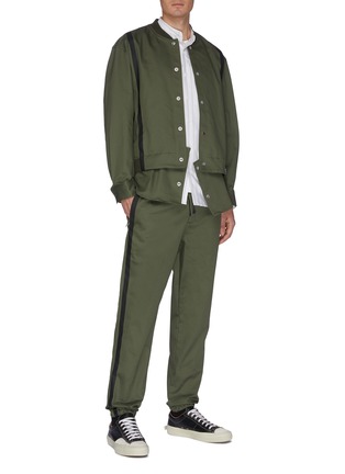 Figure View - Click To Enlarge - 3.1 PHILLIP LIM - Removable shirttail contrast tape bomber jacket