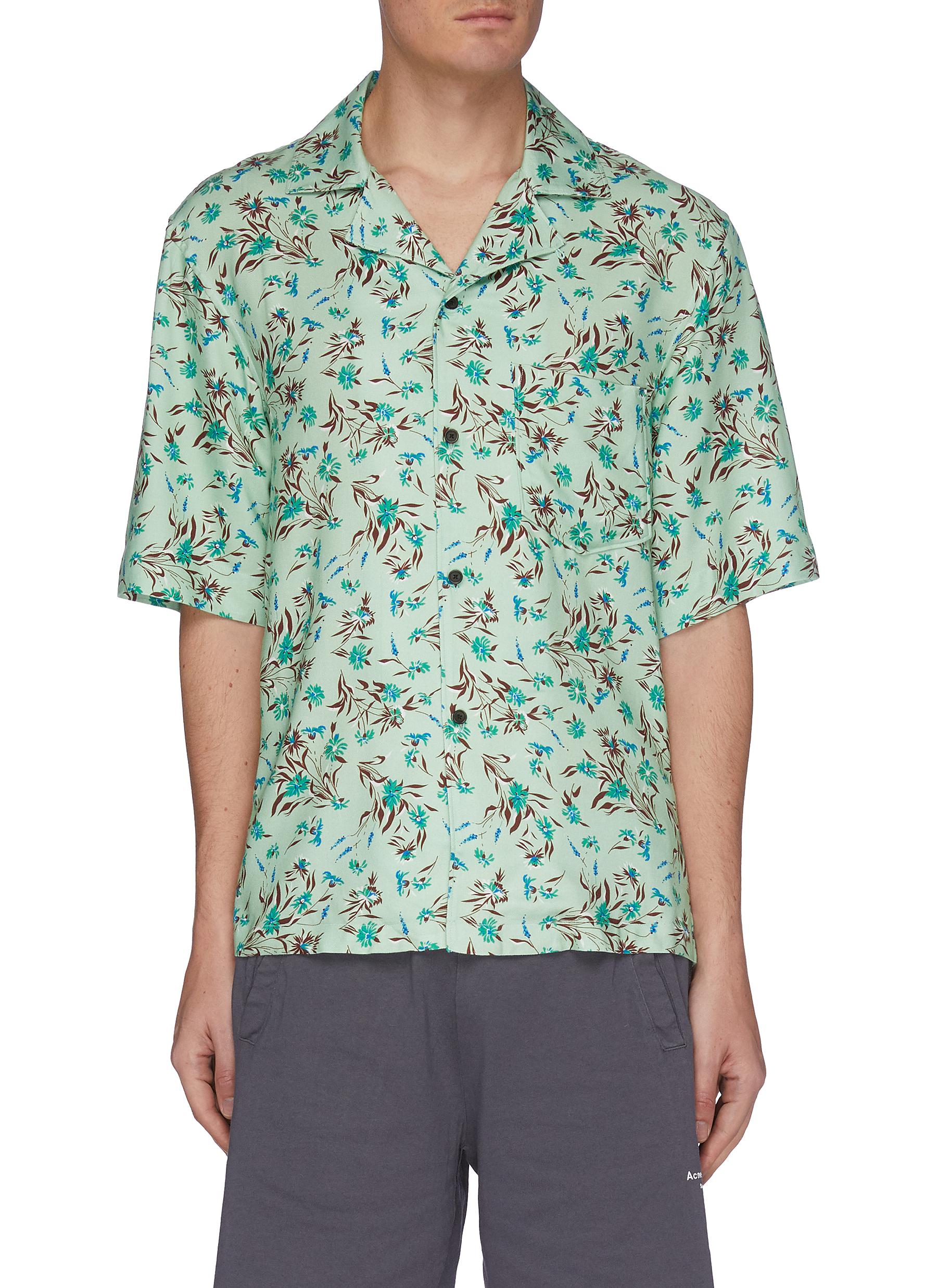 ACNE STUDIOS FORAL PRINT FLUID SHIRT
