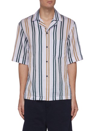 Main View - Click To Enlarge - ACNE STUDIOS - Stripe cotton blend shirt