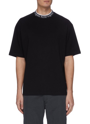 Main View - Click To Enlarge - ACNE STUDIOS - Logo neck T-shirt