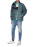 Figure View - Click To Enlarge - ACNE STUDIOS - Contrast zip quilted jacket