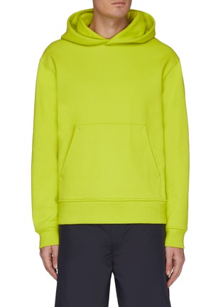 Main View - Click To Enlarge - ACNE STUDIOS - Fluorescent ribbed label hoodie